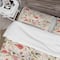 Designart 'Vintage Red Pink Flower and Leaves' Rustic Bedding Set - Duvet Cover & Shams